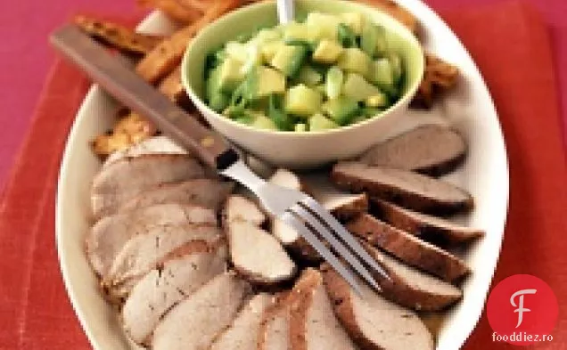 Carne de porc din Caraibe cu Salsa de Avocado-ananas
