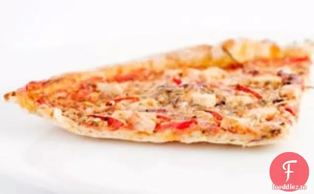 Pizza Savuroasă De Pui Taco Cu Guacamole Și Salsa Chipotle