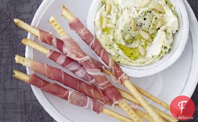 Pesto cremos cu dippers prosciutto