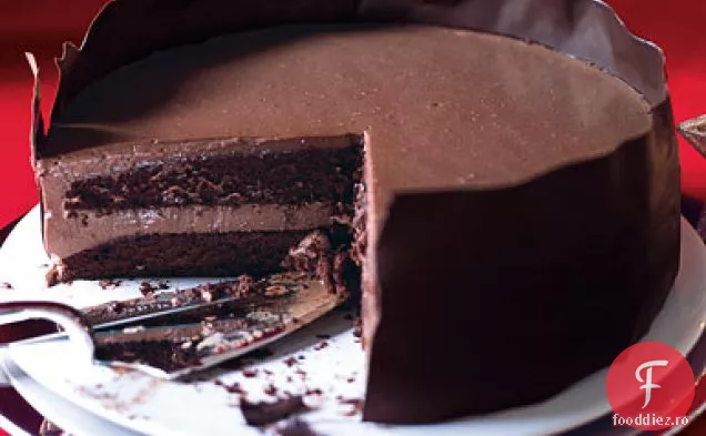Tort Cu Strat De Panna Cotta Cu Ciocolată