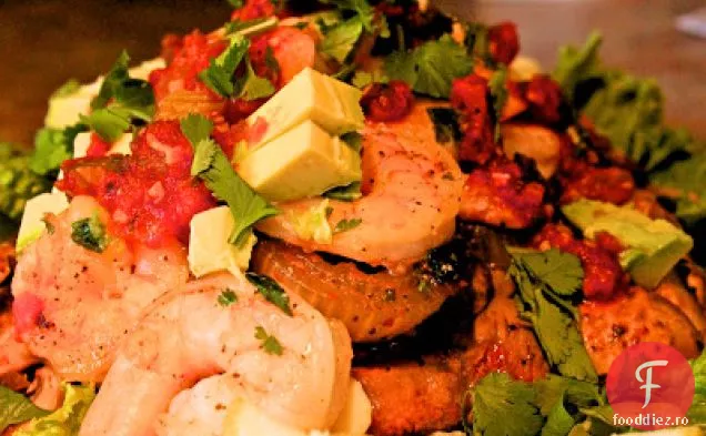 Salată Picantă De Creveți De Avocado Cu Friptură