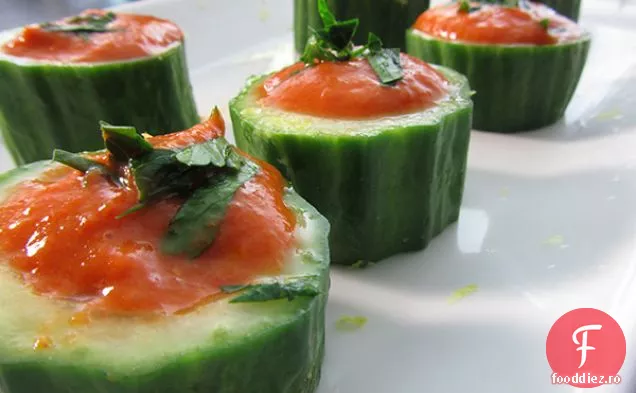 Cupe de ardei roșu prăjit Vegan fără Gluten