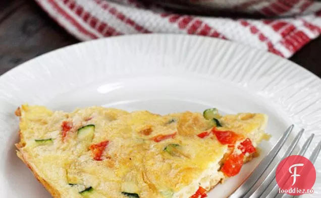 Ceapă Caramelizată, Ardei Roșu Și Frittata De Dovlecei