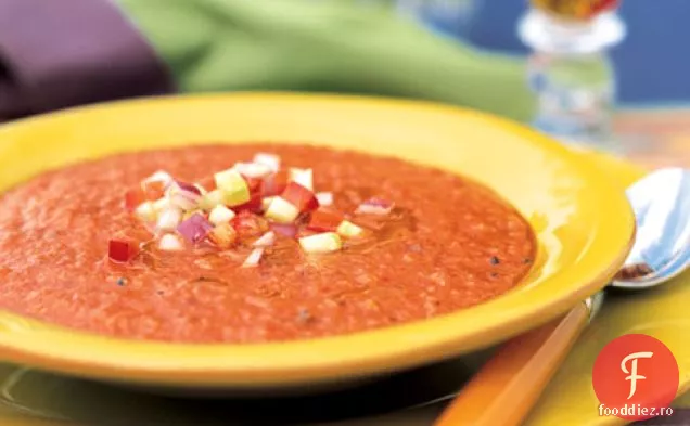 Gazpacho De Roșii Prăjite Și Ardei Roșu