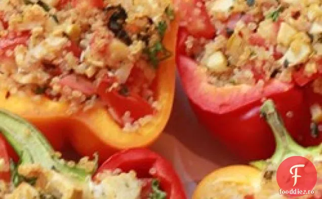 Ardei Grași Roșii Umpluți Vegetarieni
