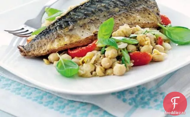 Năut de busuioc și lămâie cu macrou