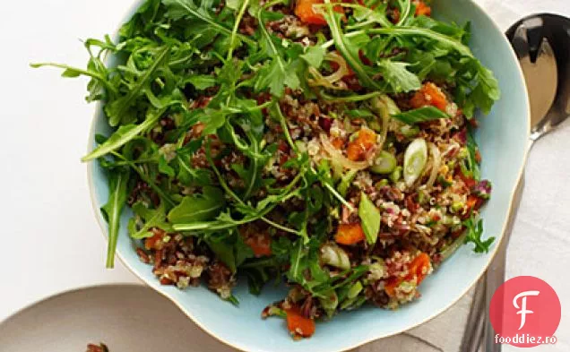 Salată de orez roșu și Quinoa cu portocale și fistic