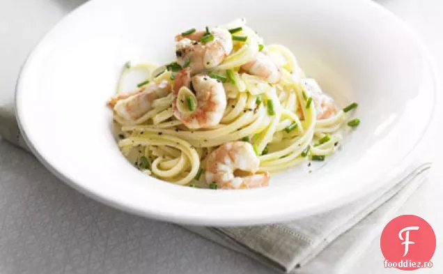 Linguine cremoasă cu creveți
