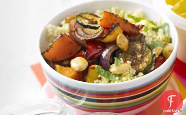 Salată de legume prăjite și cuscus