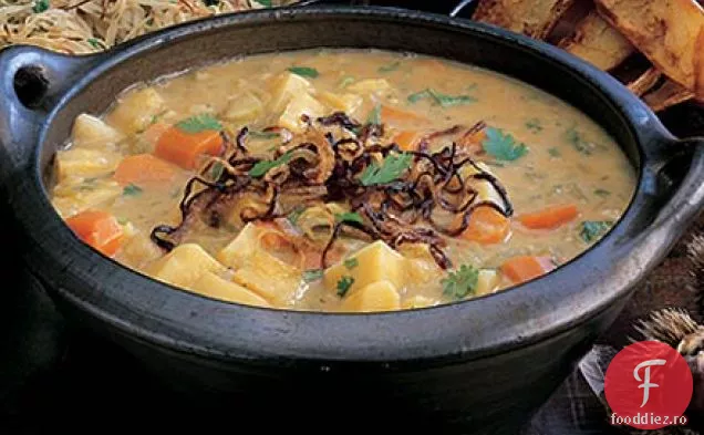 Bulion de legume curry