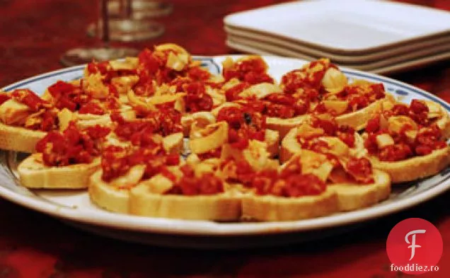 Crostini De Anghinare Și Ardei Roșu Prăjit