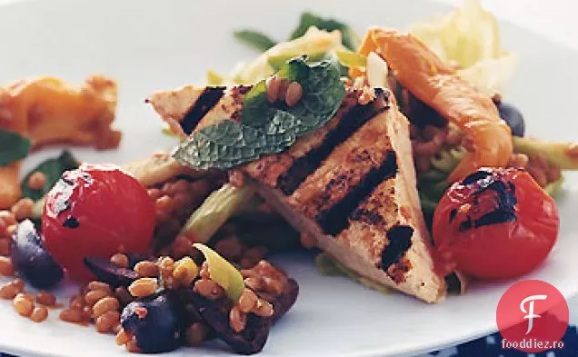 Salată de boabe de grâu cu Tofu la grătar