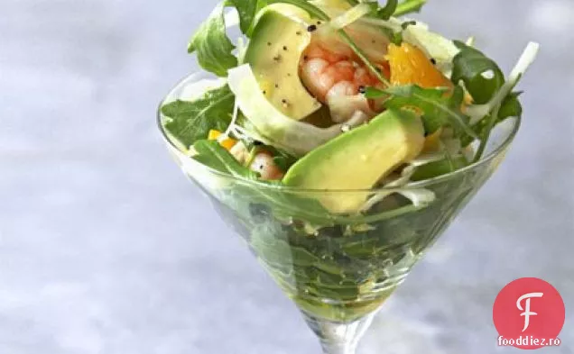 Cocktail-uri cu Avocado, creveți și fenicul