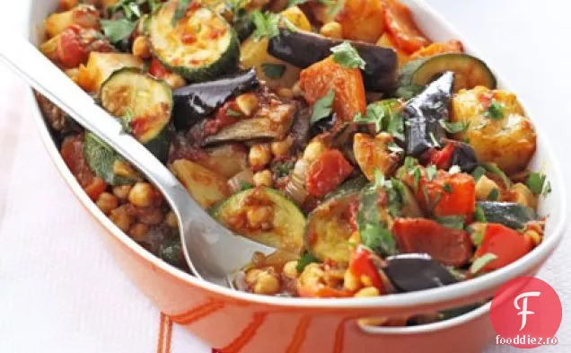 Prăjiți legume de vară și năut
