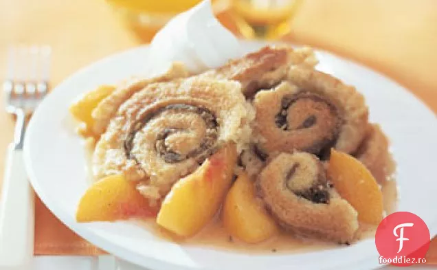 Pinwheel Peach Cobbler