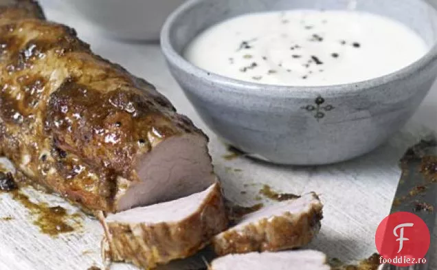 Friptură de porc cu cuscus și iaurt de ghimbir