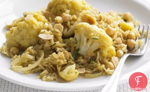 Pilaf de conopidă și naut