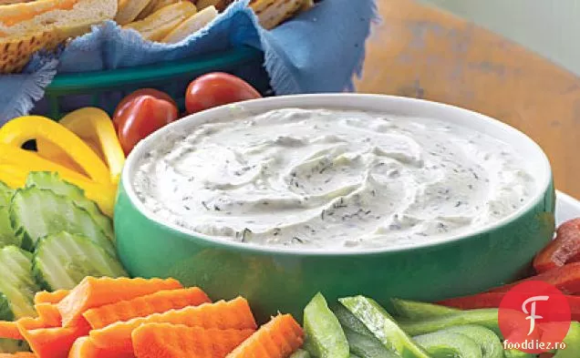 Baie cremoasă de mărar cu chipsuri de Pita