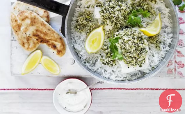 Tilapia aburită cu chilli verde și chutney de nucă de cocos