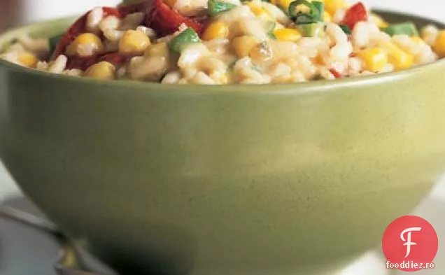 Monterey Jack, porumb și Risotto de ardei roșu prăjit