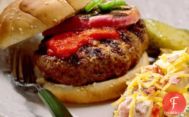 Jalape-Burgeri Umpluți Cu Ketchup De Ardei Gras Prăjit