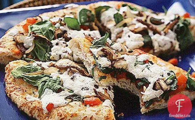 Mini Ardei Roșu-Pizza Cu Ciuperci