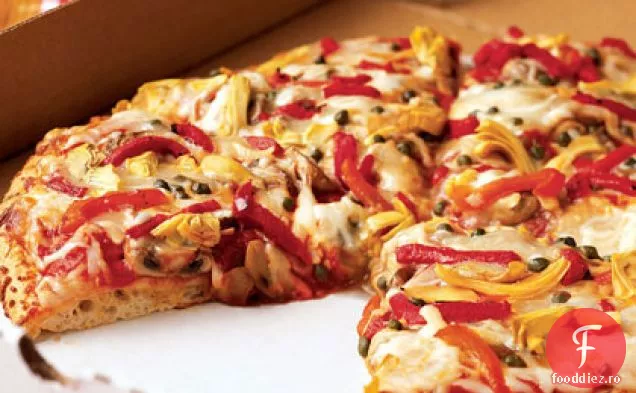 Pizza Cu Legume Cu Trei Brânzeturi