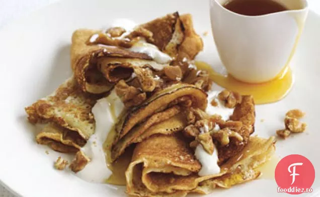 Crepes cu praline de arțar-nuc și CR Aproximme fra aprox. che