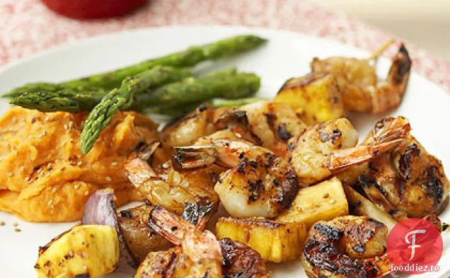 Kebab De Creveți Teriyaki La Grătar