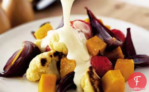 Friptură de legume de iarnă cu sos de fondue