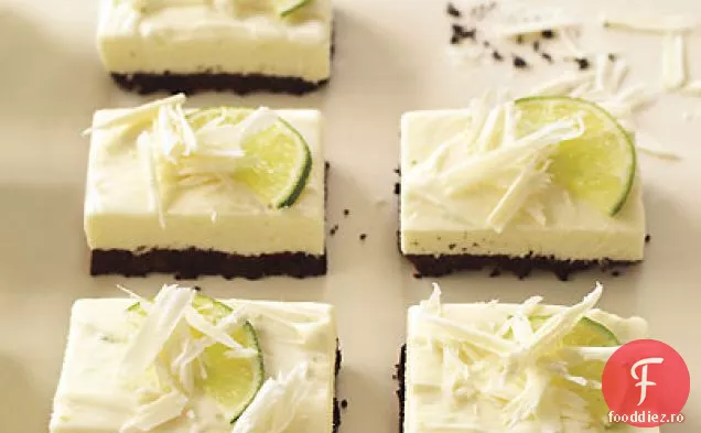 Batoane de Cheesecake cu ciocolată albă și Lime