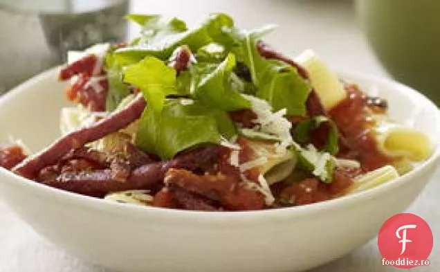 Ardei Roșu Prăjit Rigatoni Arrabbiata Cu Bețișoare Sopressata