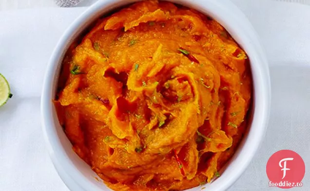 Piure de cartofi dulci, nucă de cocos și ardei iute