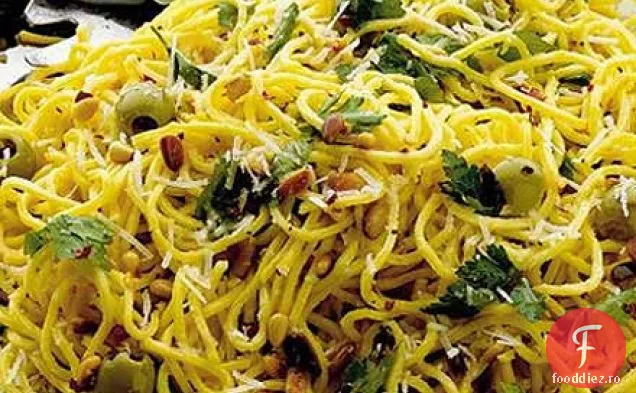 Spaghete cu lămâie și măsline