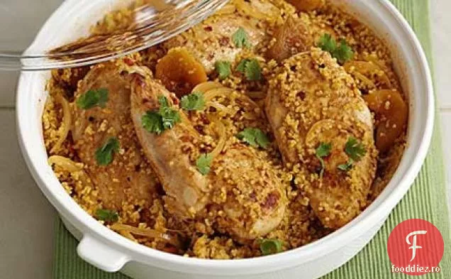 Harissa - pui condimentat cu grâu bulgur