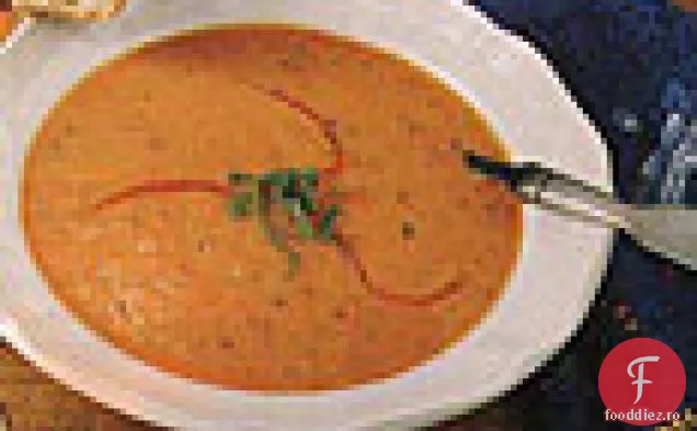 Cremă de supă de ardei gras roșu