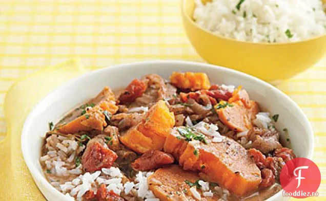 Tocană De Cartofi Dulci Cu Arahide Cu Aragaz Lent