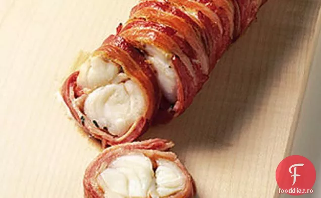 Monkfish învelit cu slănină