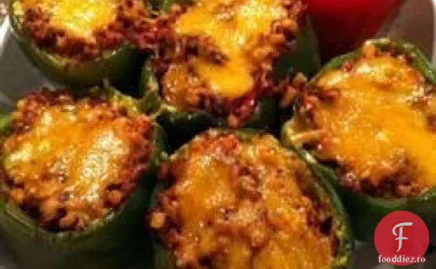Ardei Grași Umpluți Cu Chorizo