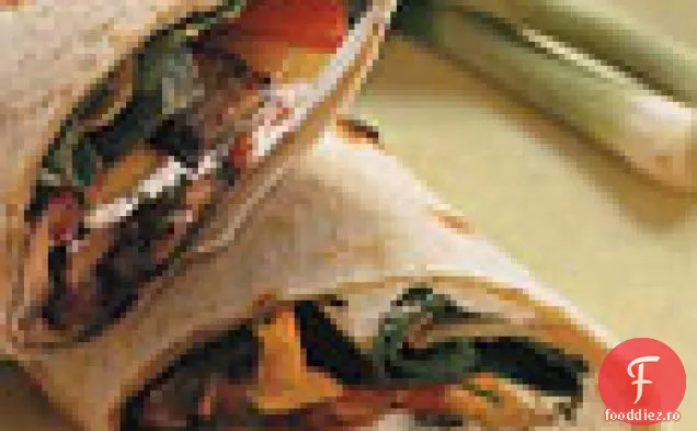 Împachetări cu ciuperci cu spanac, ardei gras și brânză de capră