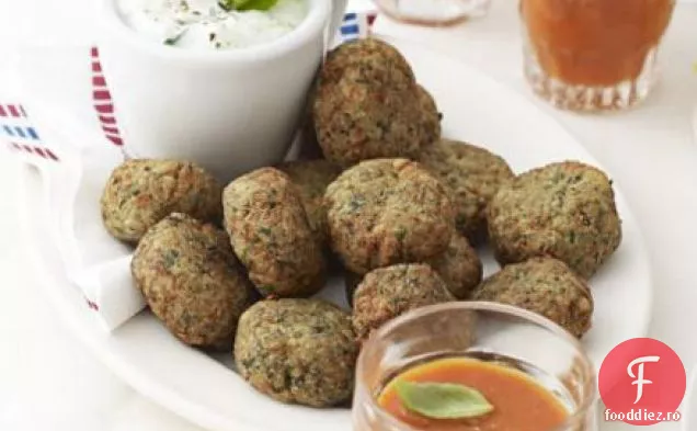 Mușcături de spanac și feta falafel