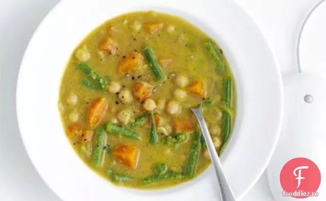 Supă indiană de năut și legume