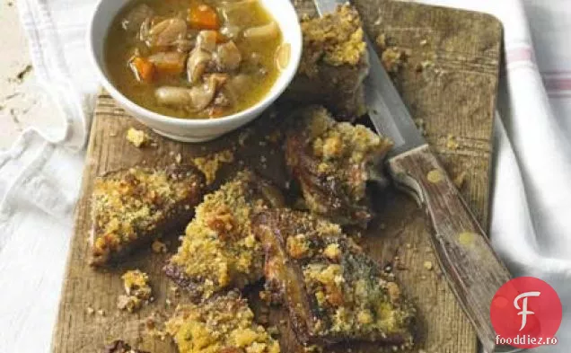 Piept de miel cu crustă de muștar