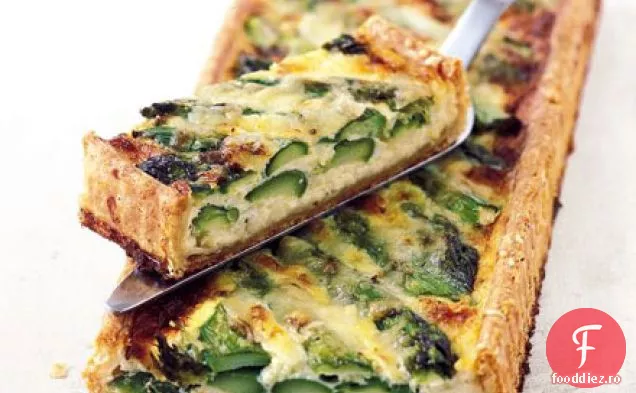 Tarta cu sparanghel și brânză