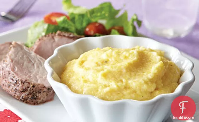 Mămăligă Cremoasă Cu Două Brânzeturi
