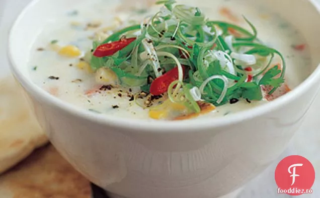 Supă de piper și porumb condimentată