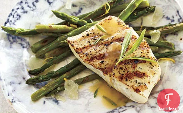 Halibut la grătar cu tarhon Beurre Blanc