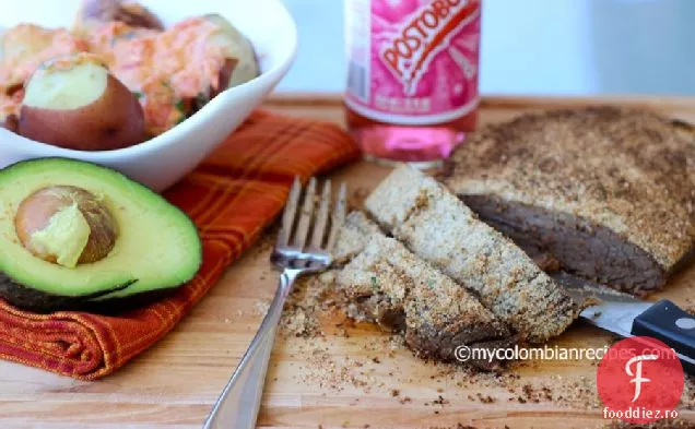 Sobrebarriga al Horno (friptură de flanc coaptă în stil columbian)