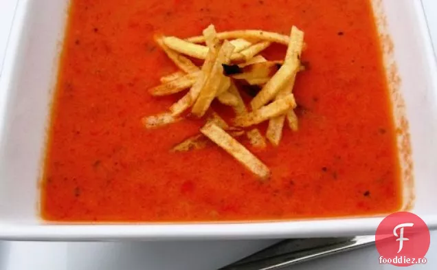 Supă de roșii și ardei prăjiți (Sopa de Tomate y Piment 6n)