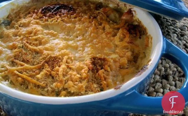 Cazuela de Camarones con Champi 6roxones (caserola de creveți și ciuperci)